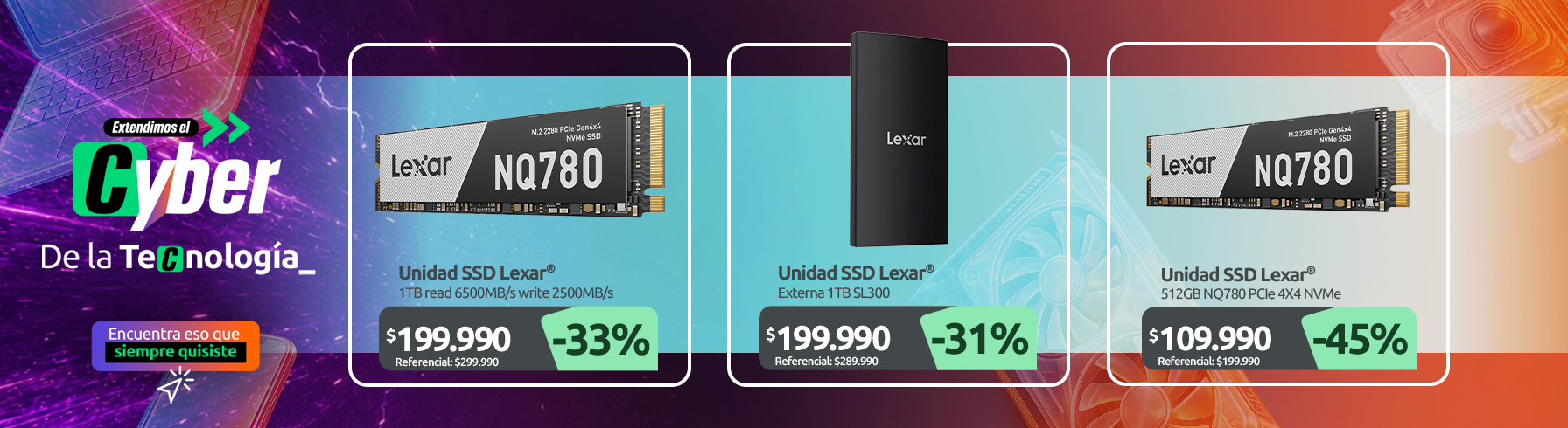 Unidad SSD 1TB NQ780 PCIe 4x4 NVMe Unidad SSD Externa 1TB SL300 Unidad SSD 512GB NQ780 PCIe 4X4 NVMe