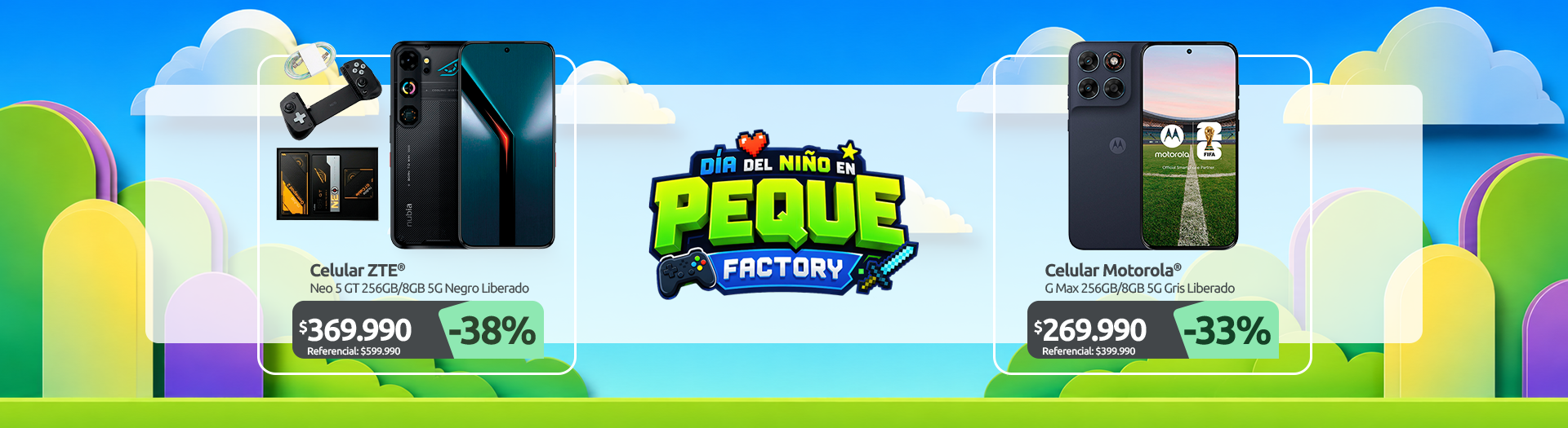 Celular ZTE Neo 5 GT 256GB 8GB 5G Negro Liberado bundle gamepad cable Celular Motorola G Max 256GB 8GB 5G Gris Liberado