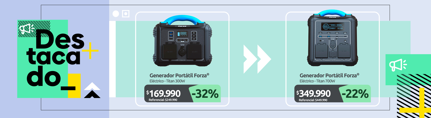 Generador eléctrico portátil Titan 300W Generador eléctrico portátil Titan 700W