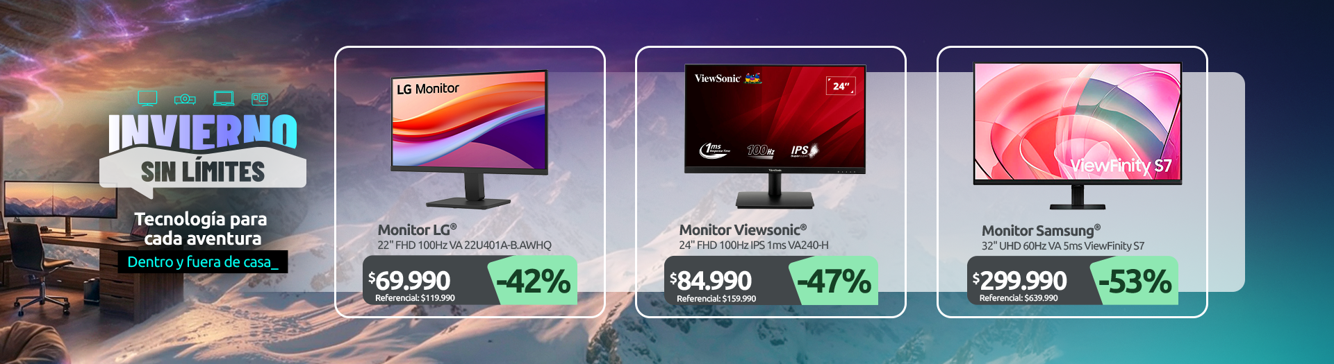 Monitor LG 22" FHD 100Hz VA 22U401A B AWHQ Monitor Viewsonic 24" FHD 100Hz IPS 1ms VA240 H Monitor Samsung 32" UHD 60Hz VA 5ms ViewFinity S7 LS32D700EALXZS