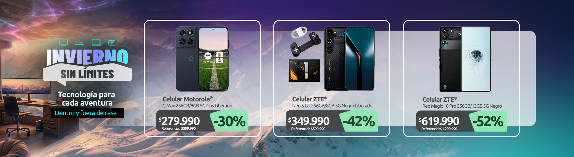 Celular Motorola G Max 256GB 8GB 5G Gris Liberado Celular ZTE Neo 5 GT 256GB 8GB 5G Negro Liberado bundle gamepad cable Celular Red Magic 10 Pro 256GB 12GB 5G Negro Liberado
