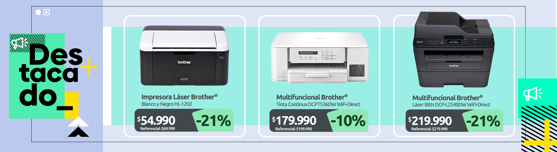 Multifuncional Láser Blanco y Negro DCP L2540DW WiFi Multifuncional Tinta Continua InkBenefit Tank Impresora Láser Blanco y Negro HL 1202