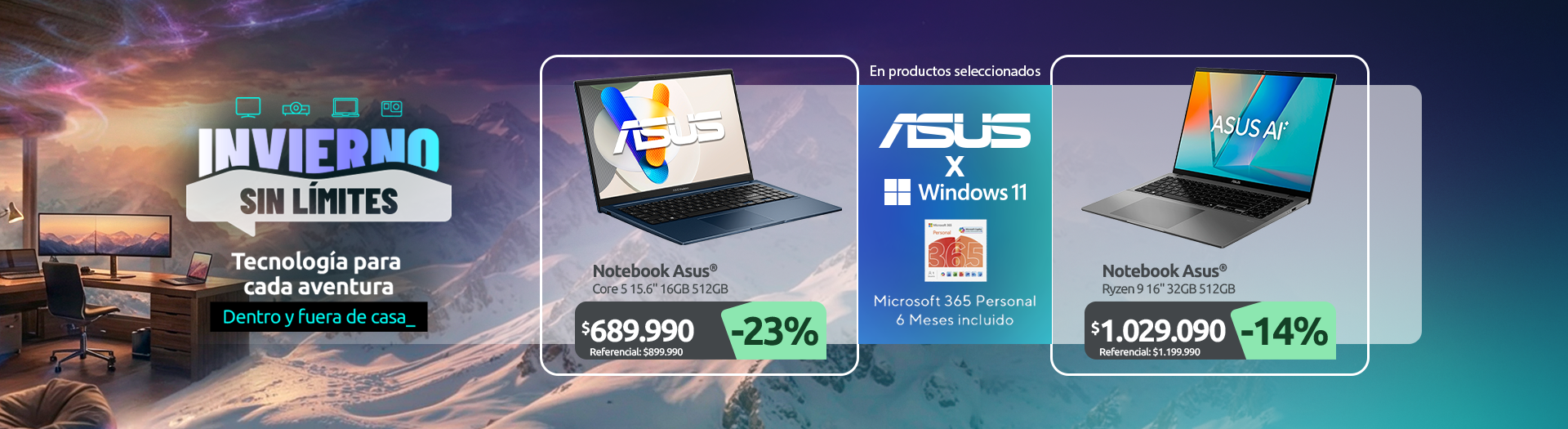 Core 5 15 6" 16GB 512GB Ryzen 9 16" 32GB 512GB