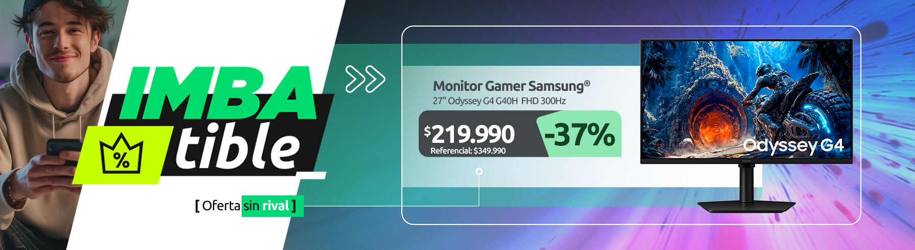 Monitor Gamer 27" Odyssey G4 G40H FHD 300Hz LS27HG400ELXZS