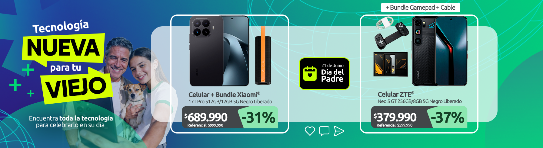 Celular Xiaomi 17T Pro 512GB 12GB 5G Negro Liberado Bundle Celular ZTE Neo 5 GT 256GB 8GB 5G Negro Liberado bundle gamepad cable