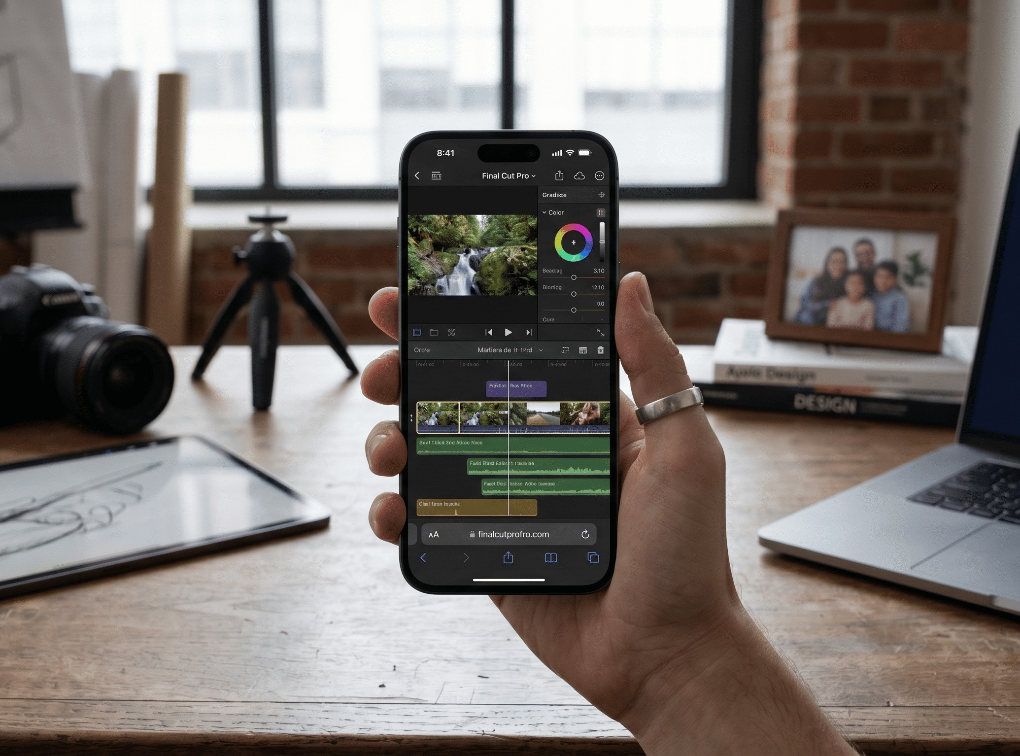 iPhone de última generación destacando su sistema de cámaras avanzado y diseño premium.