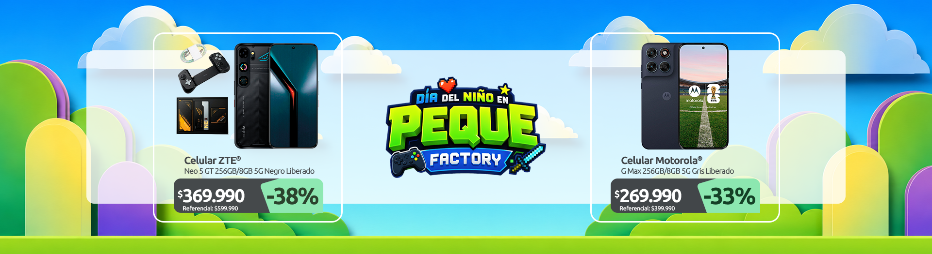 Celular ZTE Neo 5 GT 256GB 8GB 5G Negro Liberado bundle gamepad cable Celular Motorola G Max 256GB 8GB 5G Gris Liberado