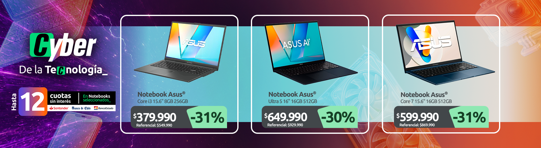 Core i3 15 6" FHD 8GB 256GB Ultra 5 16" 16GB 512GB Core 7 15 6" 16GB 512GB
