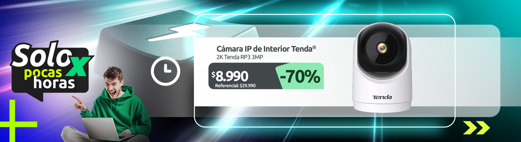 Cámara seguridad IP Interior 2K Tenda RP3 3MP
